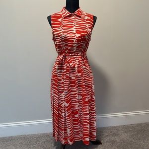 Cabi brushstroke drop waist dress size medium